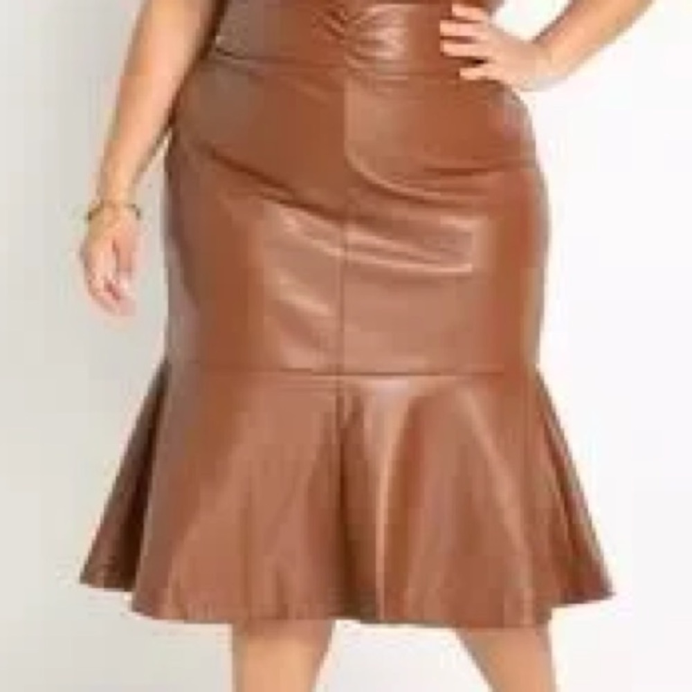 Faux leather mermaid skirt